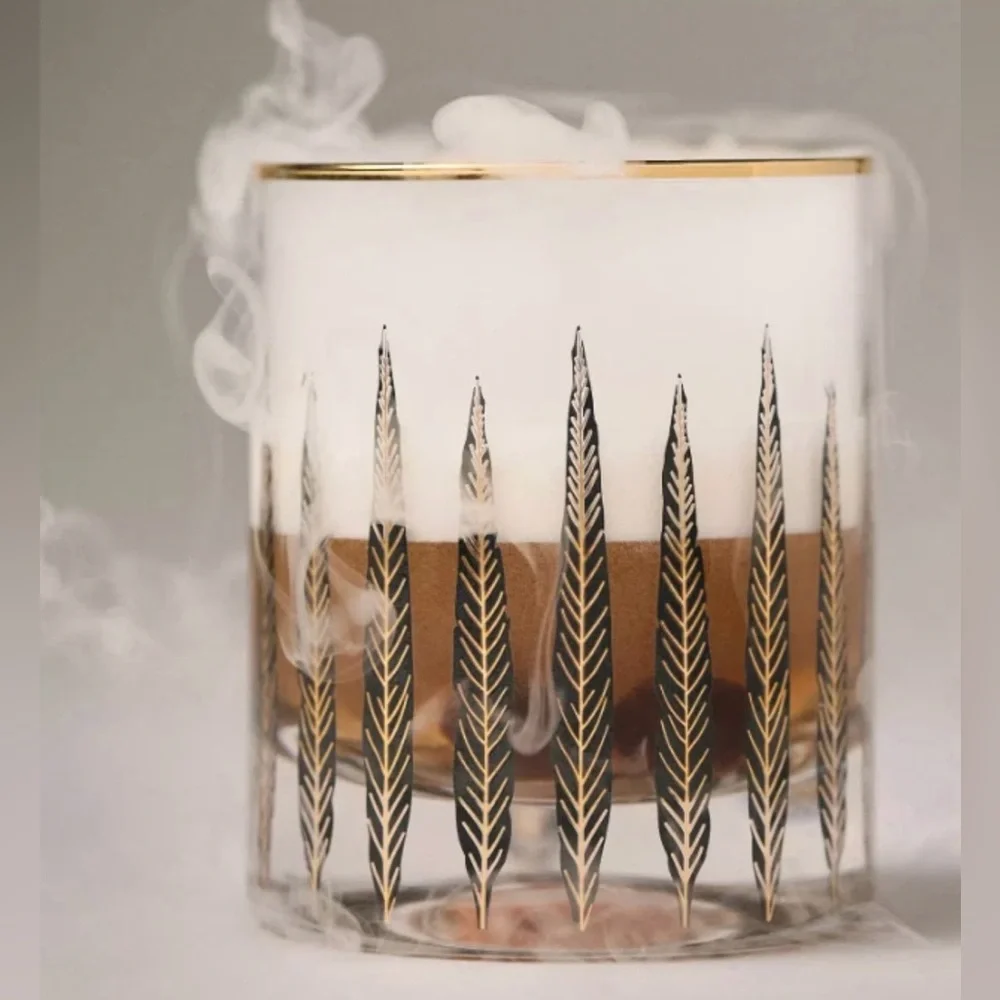 Anthropologie Catherine Martin Midnight Creatures Whiskey Glass - Set of 4. New! - Picture 3 of 7
